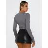 imageTrendy Queen Womens Long Sleeve Shirts Basic Tees Crop Tops Going Out Spring 2025 Workout Outfits Y2k ClothesLight Gray