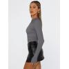 imageTrendy Queen Womens Long Sleeve Shirts Basic Tees Crop Tops Going Out Spring 2025 Workout Outfits Y2k ClothesLight Gray