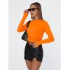 imageTrendy Queen Womens Long Sleeve Shirts Basic Tees Crop Tops Going Out Spring 2025 Workout Outfits Y2k ClothesOrange
