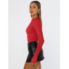 imageTrendy Queen Womens Long Sleeve Shirts Basic Tees Crop Tops Going Out Spring 2025 Workout Outfits Y2k ClothesRed