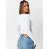 imageTrendy Queen Womens Long Sleeve Shirts Crop Tops Going Out Clothes Cute Sweetheart Neck Workout Fall Fashion Outfits 2025White