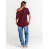 imageTrendy Queen Womens Off The Shoulder Tops Oversized TShirts Short Sleeve Tees Summer 2025 Casual Spring Fashion ClothesWinered