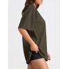 imageTrendy Queen Womens Oversized Summer T Shirts Fashion Workout Plus Size Tops Short Sleeve Beach Vacation Gym Clothes 2025Armygreen