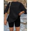 imageTrendy Queen Womens Oversized Summer T Shirts Fashion Workout Plus Size Tops Short Sleeve Beach Vacation Gym Clothes 2025Black