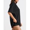 imageTrendy Queen Womens Oversized Summer T Shirts Fashion Workout Plus Size Tops Short Sleeve Beach Vacation Gym Clothes 2025Black
