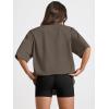 imageTrendy Queen Womens Oversized Summer T Shirts Fashion Workout Plus Size Tops Short Sleeve Beach Vacation Gym Clothes 2025Brown