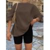imageTrendy Queen Womens Oversized Summer T Shirts Fashion Workout Plus Size Tops Short Sleeve Beach Vacation Gym Clothes 2025Coffeebrown