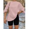 imageTrendy Queen Womens Oversized Summer T Shirts Fashion Workout Plus Size Tops Short Sleeve Beach Vacation Gym Clothes 2025Coupledpink