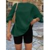 imageTrendy Queen Womens Oversized Summer T Shirts Fashion Workout Plus Size Tops Short Sleeve Beach Vacation Gym Clothes 2025Darkgreen