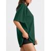 imageTrendy Queen Womens Oversized Summer T Shirts Fashion Workout Plus Size Tops Short Sleeve Beach Vacation Gym Clothes 2025Darkgreen