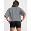 imageTrendy Queen Womens Oversized Summer T Shirts Fashion Workout Plus Size Tops Short Sleeve Beach Vacation Gym Clothes 2025Darkgrey