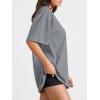 imageTrendy Queen Womens Oversized Summer T Shirts Fashion Workout Plus Size Tops Short Sleeve Beach Vacation Gym Clothes 2025Darkgrey