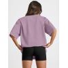 imageTrendy Queen Womens Oversized Summer T Shirts Fashion Workout Plus Size Tops Short Sleeve Beach Vacation Gym Clothes 2025Darkpink