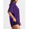 imageTrendy Queen Womens Oversized Summer T Shirts Fashion Workout Plus Size Tops Short Sleeve Beach Vacation Gym Clothes 2025Darkpurple