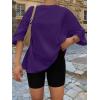 imageTrendy Queen Womens Oversized Summer T Shirts Fashion Workout Plus Size Tops Short Sleeve Beach Vacation Gym Clothes 2025Darkpurple