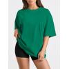 imageTrendy Queen Womens Oversized Summer T Shirts Fashion Workout Plus Size Tops Short Sleeve Beach Vacation Gym Clothes 2025Green