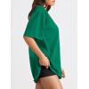 imageTrendy Queen Womens Oversized Summer T Shirts Fashion Workout Plus Size Tops Short Sleeve Beach Vacation Gym Clothes 2025Green