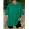 imageTrendy Queen Womens Oversized Summer T Shirts Fashion Workout Plus Size Tops Short Sleeve Beach Vacation Gym Clothes 2025Green