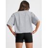 imageTrendy Queen Womens Oversized Summer T Shirts Fashion Workout Plus Size Tops Short Sleeve Beach Vacation Gym Clothes 2025Grey