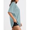 imageTrendy Queen Womens Oversized Summer T Shirts Fashion Workout Plus Size Tops Short Sleeve Beach Vacation Gym Clothes 2025Greygreen