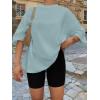 imageTrendy Queen Womens Oversized Summer T Shirts Fashion Workout Plus Size Tops Short Sleeve Beach Vacation Gym Clothes 2025Greygreen