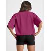 imageTrendy Queen Womens Oversized Summer T Shirts Fashion Workout Plus Size Tops Short Sleeve Beach Vacation Gym Clothes 2025Hotpink