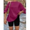 imageTrendy Queen Womens Oversized Summer T Shirts Fashion Workout Plus Size Tops Short Sleeve Beach Vacation Gym Clothes 2025Hotpink