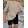 imageTrendy Queen Womens Oversized Summer T Shirts Fashion Workout Plus Size Tops Short Sleeve Beach Vacation Gym Clothes 2025Khaki
