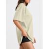 imageTrendy Queen Womens Oversized Summer T Shirts Fashion Workout Plus Size Tops Short Sleeve Beach Vacation Gym Clothes 2025Lightyellow