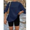 imageTrendy Queen Womens Oversized Summer T Shirts Fashion Workout Plus Size Tops Short Sleeve Beach Vacation Gym Clothes 2025Navy