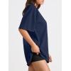 imageTrendy Queen Womens Oversized Summer T Shirts Fashion Workout Plus Size Tops Short Sleeve Beach Vacation Gym Clothes 2025Navy