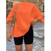 imageTrendy Queen Womens Oversized Summer T Shirts Fashion Workout Plus Size Tops Short Sleeve Beach Vacation Gym Clothes 2025Orange