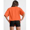 imageTrendy Queen Womens Oversized Summer T Shirts Fashion Workout Plus Size Tops Short Sleeve Beach Vacation Gym Clothes 2025Orange
