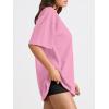 imageTrendy Queen Womens Oversized Summer T Shirts Fashion Workout Plus Size Tops Short Sleeve Beach Vacation Gym Clothes 2025Pink