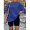 imageTrendy Queen Womens Oversized Summer T Shirts Fashion Workout Plus Size Tops Short Sleeve Beach Vacation Gym Clothes 2025Royalblue
