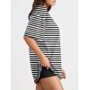 imageTrendy Queen Womens Oversized Summer T Shirts Fashion Workout Plus Size Tops Short Sleeve Beach Vacation Gym Clothes 2025Seblackwhite