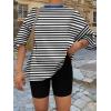 imageTrendy Queen Womens Oversized Summer T Shirts Fashion Workout Plus Size Tops Short Sleeve Beach Vacation Gym Clothes 2025Seblackwhite
