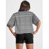 imageTrendy Queen Womens Oversized Summer T Shirts Fashion Workout Plus Size Tops Short Sleeve Beach Vacation Gym Clothes 2025Seblackwhite