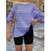 imageTrendy Queen Womens Oversized Summer T Shirts Fashion Workout Plus Size Tops Short Sleeve Beach Vacation Gym Clothes 2025Sebluewhite
