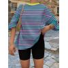 imageTrendy Queen Womens Oversized Summer T Shirts Fashion Workout Plus Size Tops Short Sleeve Beach Vacation Gym Clothes 2025Sepinkgreen