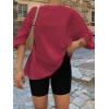 imageTrendy Queen Womens Oversized Summer T Shirts Fashion Workout Plus Size Tops Short Sleeve Beach Vacation Gym Clothes 2025Winered