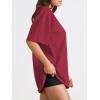 imageTrendy Queen Womens Oversized Summer T Shirts Fashion Workout Plus Size Tops Short Sleeve Beach Vacation Gym Clothes 2025Winered
