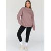imageTrendy Queen Womens Oversized Sweatshirts Turtleneck Pullover Long Sleeve Hoodies Tops Fall Fashion Outfits 2025 ClothesDarkpink