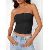 imageTrendy Queen Womens Strapless Tube Tops Basic Backless Sleeveless Bandeau Going Out Crop Tops Cute 2025 Summer ClothesBlack