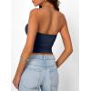 imageTrendy Queen Womens Strapless Tube Tops Basic Backless Sleeveless Bandeau Going Out Crop Tops Cute 2025 Summer ClothesNavy