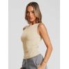 imageTrendy Queen Womens Summer Off The Shoulder Tops Going Out T Shirts Crop Tank Top Fashion Clothes Spring Outfits 2025Apricot