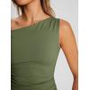 imageTrendy Queen Womens Summer Off The Shoulder Tops Going Out T Shirts Crop Tank Top Fashion Clothes Spring Outfits 2025Army Green