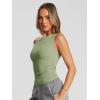 imageTrendy Queen Womens Summer Off The Shoulder Tops Going Out T Shirts Crop Tank Top Fashion Clothes Spring Outfits 2025Green