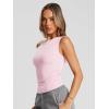 imageTrendy Queen Womens Summer Off The Shoulder Tops Going Out T Shirts Crop Tank Top Fashion Clothes Spring Outfits 2025Pink