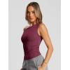 imageTrendy Queen Womens Summer Off The Shoulder Tops Going Out T Shirts Crop Tank Top Fashion Clothes Spring Outfits 2025Wine Red